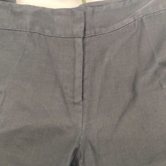 J.Jill Stretch Linen‎ Blend Straight Pants Flat Front Black Size 8 - Picture 2 of 11